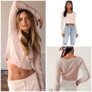 Free People Mimi cardigan size S color- Sugar Crystals